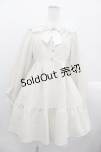 Honey Cinnamon / レースカラーフリルワンピース  アイボリー I-25-10-24-117-LO-OP-SA-ZI