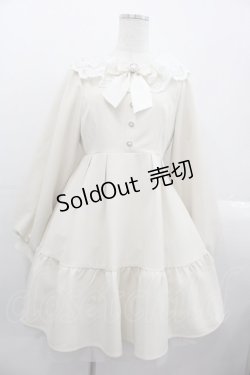 画像1: Honey Cinnamon / レースカラーフリルワンピース  アイボリー I-25-10-24-117-LO-OP-SA-ZI