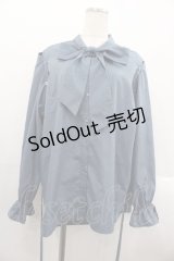 DearMyLoveRose / マルチwayボウタイリボンシャツワンピース M-L デニムライク I-25-10-24-119-EL-BL-SA-ZI