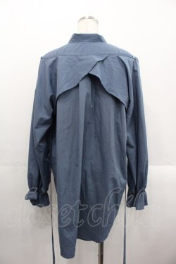 画像2: DearMyLoveRose / マルチwayボウタイリボンシャツワンピース M-L デニムライク I-25-10-24-119-EL-BL-SA-ZI