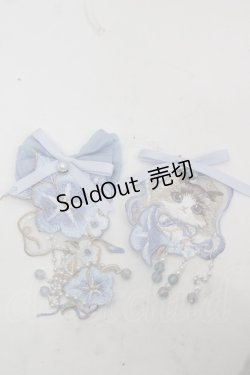 画像4: 造鏡集 / ねこ刺繍スカート&タブリエセット  青 I-25-10-24-120-LO-OP-SA-ZI