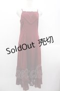 OZZ ANGELO / フロントレースキャミワンピース  ボルドー I-25-10-24-123-OO-OP-SA-ZI