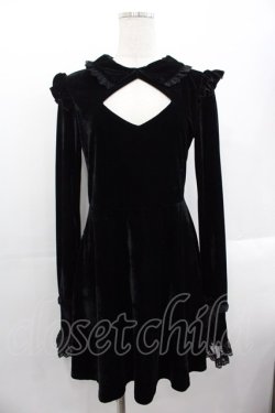 画像1: KILLSTAR / ベロアワンピース S ブラック I-25-10-24-125-PU-OP-SA-ZI