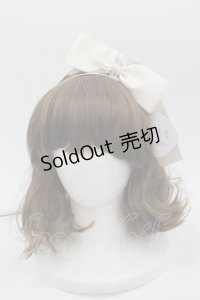 Maria pipi / グログランリボンカチューシャ  アイボリー I-25-10-24-014-EL-AC-SA-ZI