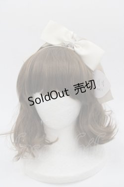 画像1: Maria pipi / グログランリボンカチューシャ  アイボリー I-25-10-24-014-EL-AC-SA-ZI