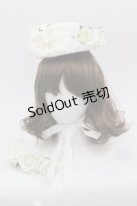 BABY,THE STARS SHINE BRIGHT / Le poupee mariee reveuse ドレスセットＭのハット  白 I-25-10-24-015-BA-OP-SA-ZI