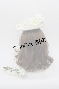 画像2: BABY,THE STARS SHINE BRIGHT / Le poupee mariee reveuse ドレスセットＭのハット  白 I-25-10-24-015-BA-OP-SA-ZI