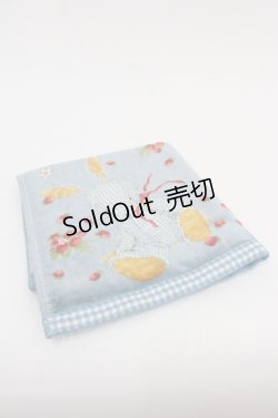 画像2: PINK HOUSE / ギンガムチェックうさぎタオル  青 I-25-10-24-019-LO-ZA-SA-ZI