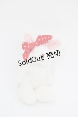 画像1: PINK HOUSE / うさぎぬいぐるみコサージュ  白Ｘ赤 I-25-10-24-024-LO-AC-SA-ZI