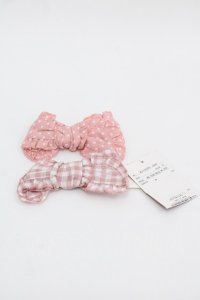 PINK HOUSE / ギンガム水玉プリントリボンブローチセット  ピンク I-25-10-24-025-LO-AC-SA-ZI
