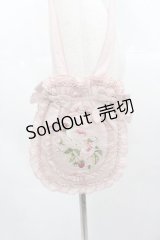 PINK HOUSE / Berry Rose刺繍アップリケ付きフリルポシェット  ピンク I-25-10-24-003-LO-BG-SA-ZI