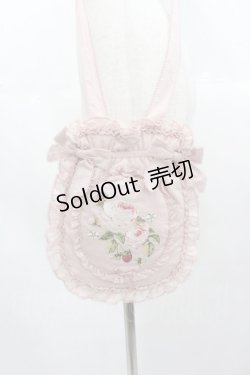 画像1: PINK HOUSE / Berry Rose刺繍アップリケ付きフリルポシェット  ピンク I-25-10-24-003-LO-BG-SA-ZI