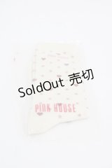 PINK HOUSE / ハートドット柄ソックス  白 I-25-10-24-036-LO-ZA-SA-ZI