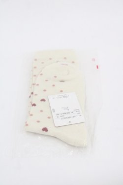 画像2: PINK HOUSE / ハートドット柄ソックス  白 I-25-10-24-036-LO-ZA-SA-ZI