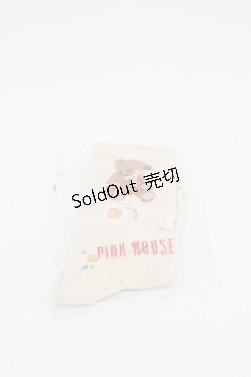 画像1: PINK HOUSE / 雛菊ロンドソックス  生成り I-25-10-24-037-LO-ZA-SA-ZI (1)
