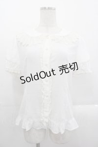 JanJuan（海外ロリータブランド） / レース襟半袖ブラウス M アイボリー I-25-10-29-001-LO-BL-SA-ZI