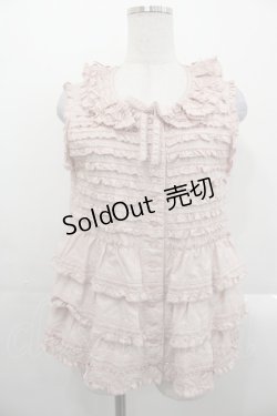 画像1: PINK HOUSE / フリル使いノースリーブブラウス  ピンク I-25-10-29-005-LO-BL-SA-ZI