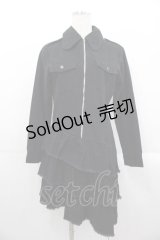 PEACE NOW / 裾3段フリルコート  黒 I-25-10-29-049-PU-CO-SA-ZI