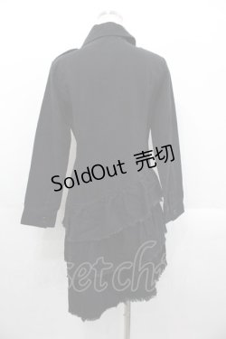 画像2: PEACE NOW / 裾3段フリルコート  黒 I-25-10-29-049-PU-CO-SA-ZI