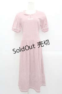 PINK HOUSE / ギンガムチェック半袖ワンピース  レッド I-25-10-29-051-LO-OP-SA-ZI