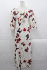 画像1: PINK HOUSE / リボンプリントミディワンピース  白 I-25-10-29-052-LO-OP-SA-ZI (1)