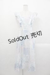 Nile Perch / パッチワークプリントエプロンスカート  青Ｘラベンダー I-25-10-29-053-LO-SK-SA-ZI