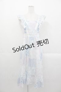 Nile Perch / パッチワークプリントエプロンスカート  青Ｘラベンダー I-25-10-29-053-LO-SK-SA-ZI