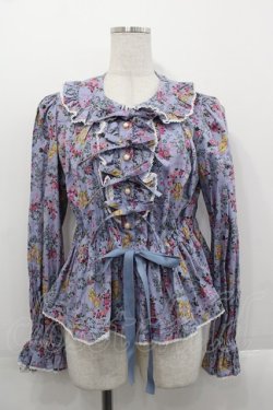 画像1: metamorphose / ガーデニングくまちゃんブラウス  ラベンダー I-25-10-29-054-ME-BL-SA-ZI