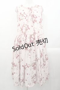 PINK HOUSE / ローズリース柄ミディ丈ワンピース  ピンク I-25-10-29-057-LO-OP-SA-ZI
