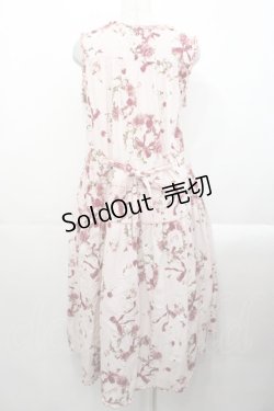 画像2: PINK HOUSE / ローズリース柄ミディ丈ワンピース  ピンク I-25-10-29-057-LO-OP-SA-ZI