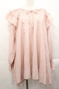 PINK HOUSE / コットンレース使いチュニックブラウス  ピンク I-25-10-29-058-LO-OP-SA-ZI