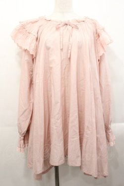 画像1: PINK HOUSE / コットンレース使いチュニックブラウス  ピンク I-25-10-29-058-LO-OP-SA-ZI