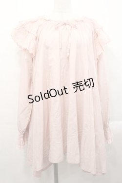 画像1: PINK HOUSE / コットンレース使いチュニックブラウス  ピンク I-25-10-29-058-LO-OP-SA-ZI