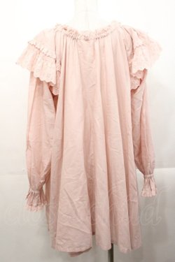 画像2: PINK HOUSE / コットンレース使いチュニックブラウス  ピンク I-25-10-29-058-LO-OP-SA-ZI