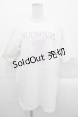 merry jenny / bear embroidery Tシャツ  白Ｘピンク I-25-10-29-007-LO-TO-SA-ZI