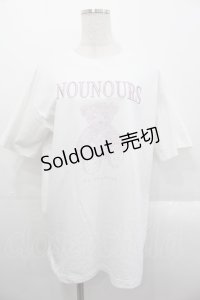 merry jenny / bear embroidery Tシャツ  白Ｘピンク I-25-10-29-007-LO-TO-SA-ZI