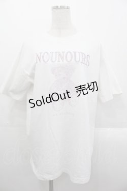 画像1: merry jenny / bear embroidery Tシャツ  白Ｘピンク I-25-10-29-007-LO-TO-SA-ZI