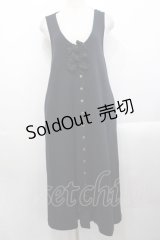 PINK HOUSE / リボン使いスウェットジャンパースカート  ブラック I-25-10-29-060-LO-OP-SA-ZI