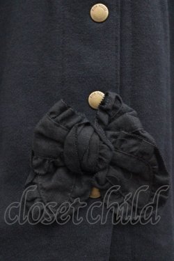 画像4: PINK HOUSE / リボン使いスウェットジャンパースカート  ブラック I-25-10-29-060-LO-OP-SA-ZI