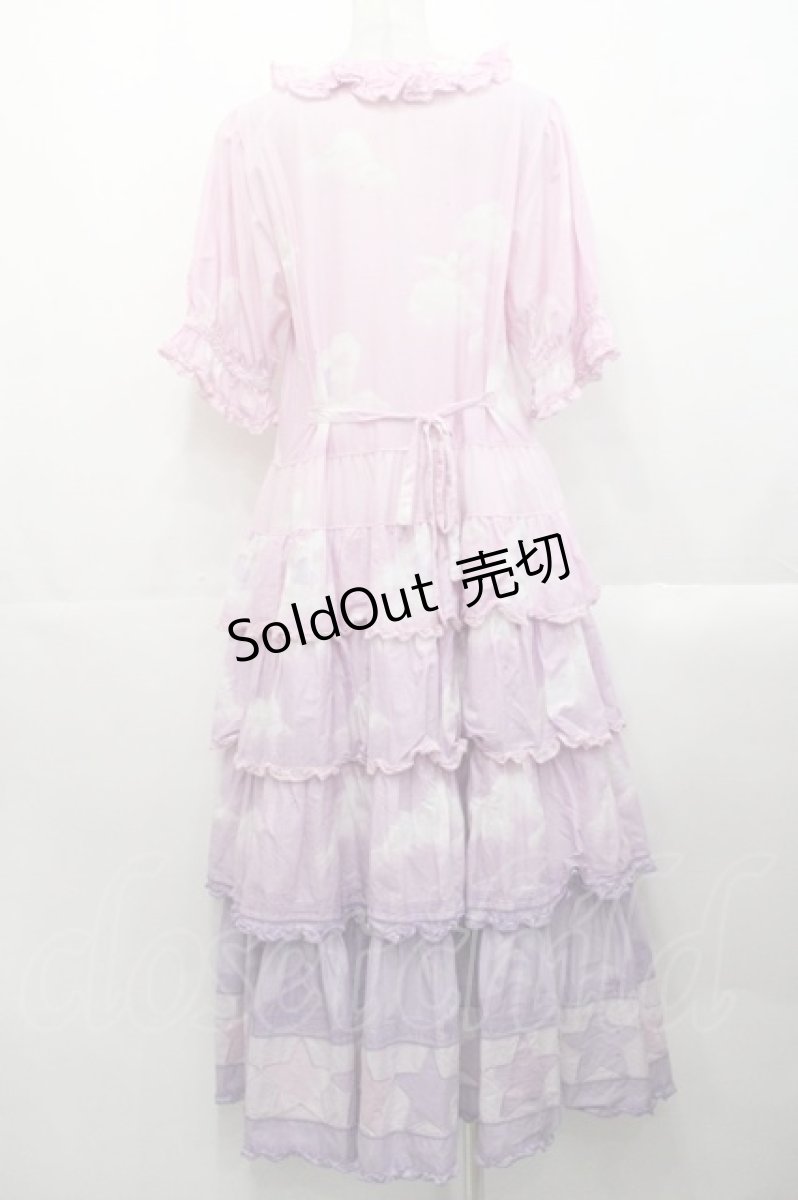 画像2: PINK HOUSE / 空プリントパッチワークワンピース  ピンク I-25-10-29-061-LO-OP-SA-ZI (2)