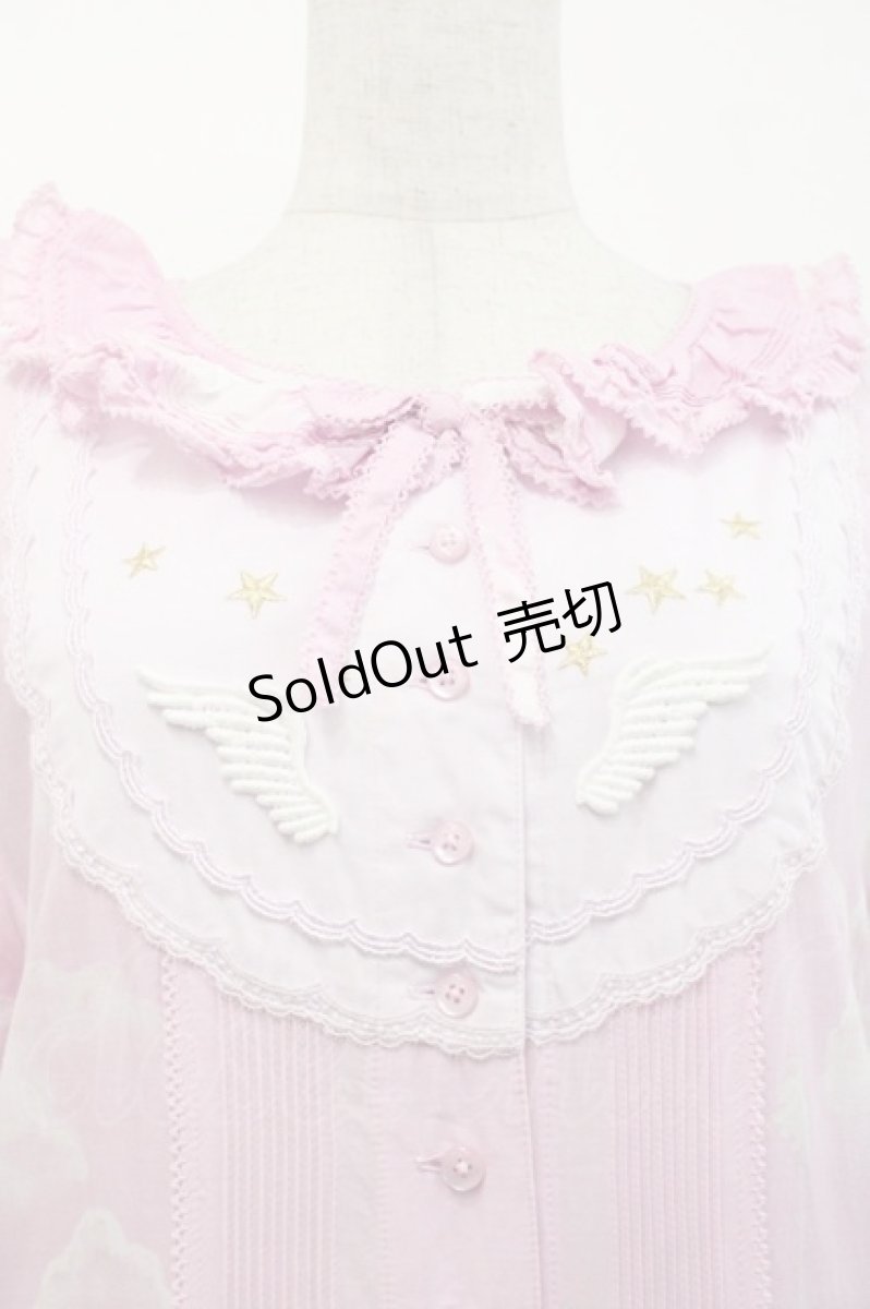 画像3: PINK HOUSE / 空プリントパッチワークワンピース  ピンク I-25-10-29-061-LO-OP-SA-ZI (3)