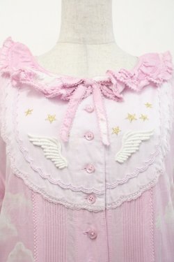 画像3: PINK HOUSE / 空プリントパッチワークワンピース  ピンク I-25-10-29-061-LO-OP-SA-ZI