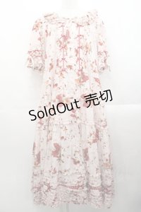 PINK HOUSE / リボンブーケプリントワンピース  ピンク I-25-10-29-062-LO-OP-SA-ZI