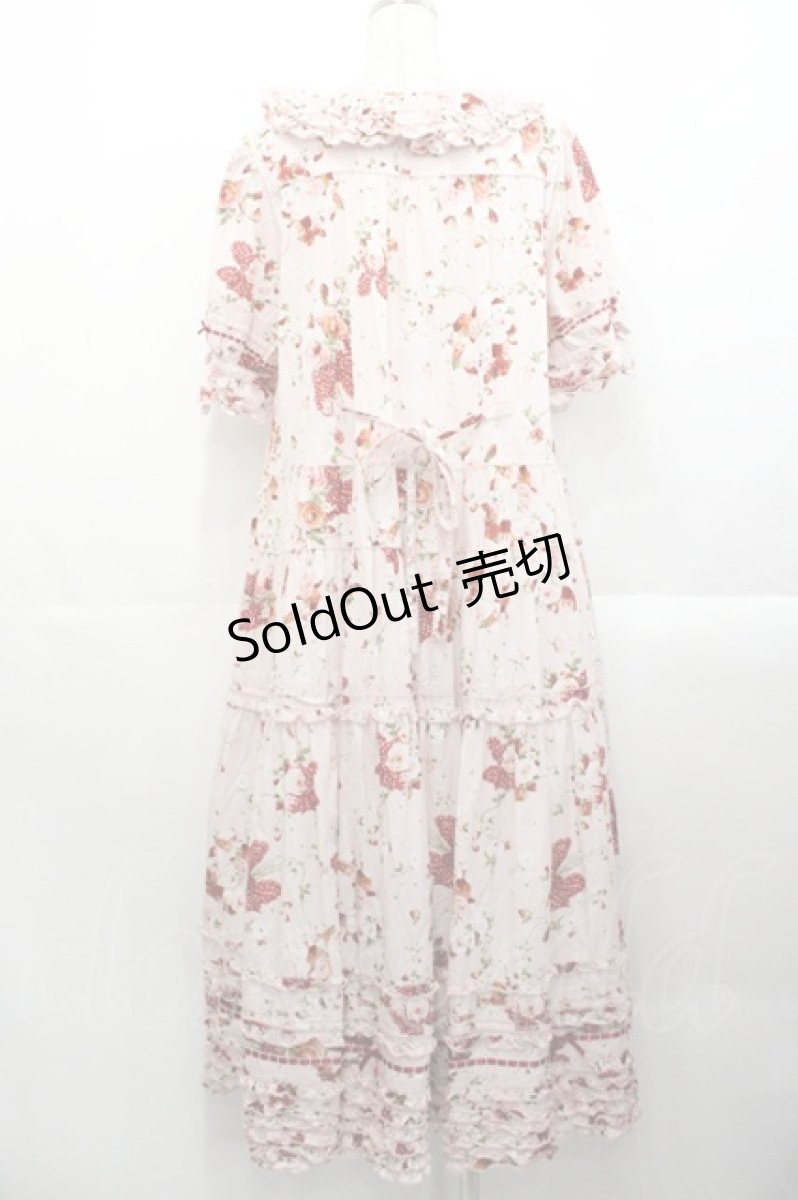 画像2: PINK HOUSE / リボンブーケプリントワンピース  ピンク I-25-10-29-062-LO-OP-SA-ZI (2)