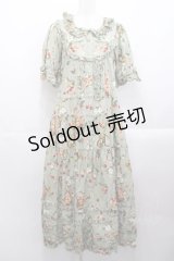 PINK HOUSE / 野ばらとチェリープリントワンピース  ハッカ I-25-10-29-063-LO-OP-SA-ZI