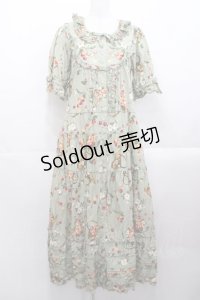 PINK HOUSE / 野ばらとチェリープリントワンピース  ハッカ I-25-10-29-063-LO-OP-SA-ZI