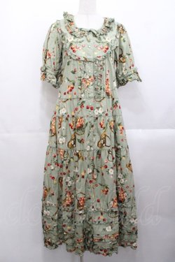 画像1: PINK HOUSE / 野ばらとチェリープリントワンピース  ハッカ I-25-10-29-063-LO-OP-SA-ZI