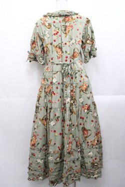 画像2: PINK HOUSE / 野ばらとチェリープリントワンピース  ハッカ I-25-10-29-063-LO-OP-SA-ZI