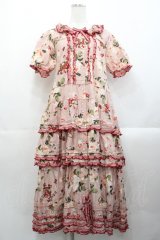 PINK HOUSE / ストロベリーローズプリントワンピース  ピンク I-25-10-29-064-LO-OP-SA-ZI