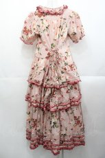 画像2: PINK HOUSE / ストロベリーローズプリントワンピース  ピンク I-25-10-29-064-LO-OP-SA-ZI (2)